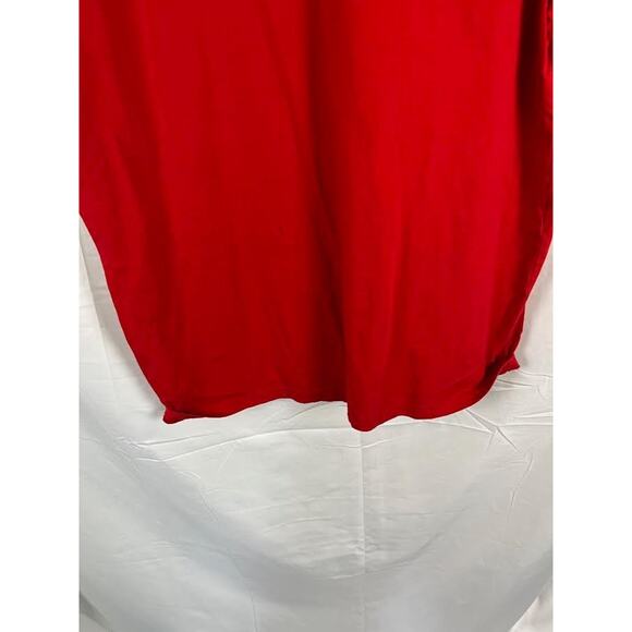 Guess Denim Los Angeles Eighty-One Red T Shirt size 2XL Raised Lettering FLAW - Picture 8 of 8